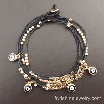 Bijoux de Protection multicouche mignon Evil Eye perles Bracelet